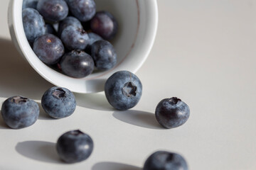 Fresh Blueberries perfect for healthy snack.