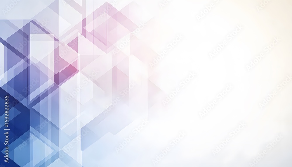 Poster abstract geometric design with overlapping shapes.