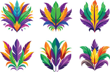 colorful feather designs for carnival