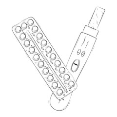 Composition of contraceptive birth control pills and negative pregnancy or ovulation test⁠
