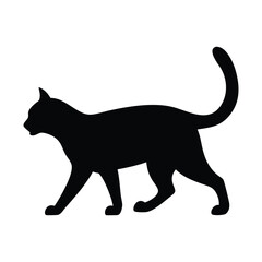 Cat silhouette, black cat silhouette