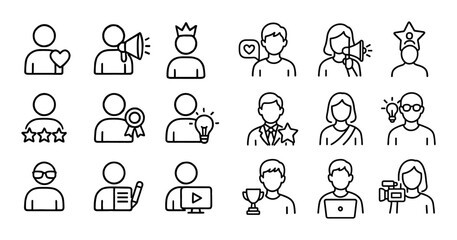 Fototapeta premium Influencer Tier Icons