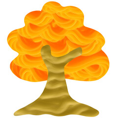 orange tree on a black background