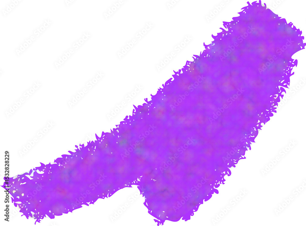 Poster abstract purple brushstroke in flat design floating over transparent background, showing fuzzy edge
