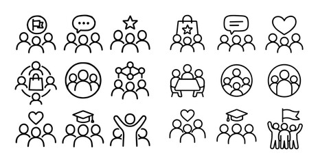 Fototapeta premium Community Icons Grid