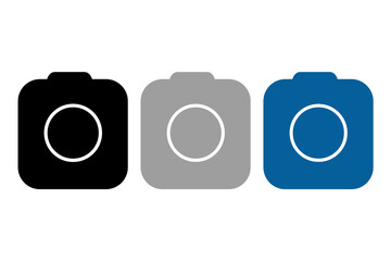 Camera Icon Progress SVG – Blue Gray Circle Stages PNG Transparent