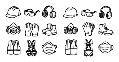Safety Equipment Icons