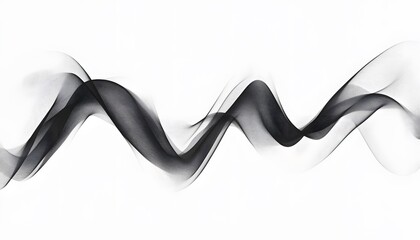 Abstract design of flowing black lines against a white background.