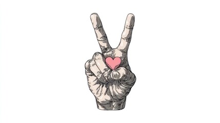 Peace, Love, and Hand Drawn Illustration