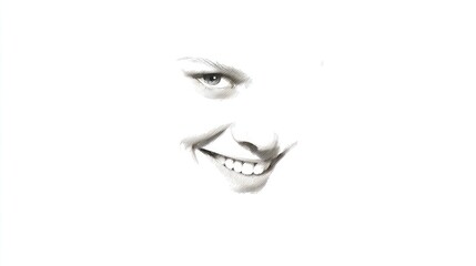 Mysterious Smile: A Monochromatic Portrait