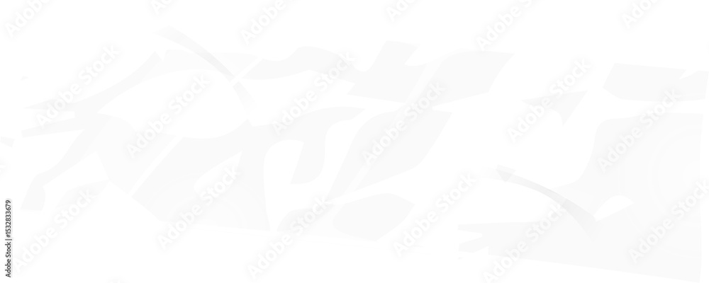 Aufkleber crumpled white banner floating in flat design showing subtle grey creases on transparent background