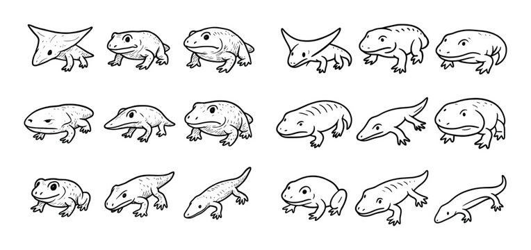 Ancient Amphibians Icons