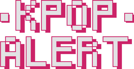 Pixel-art text spelling '