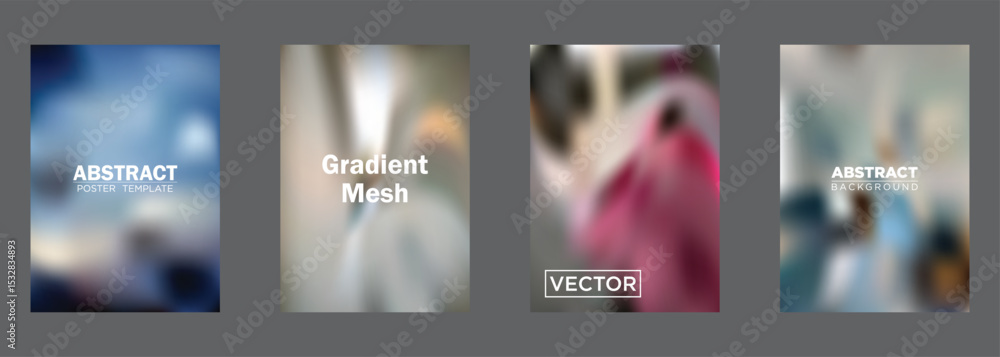Poster abstract gradient mesh background poster templates vector designs