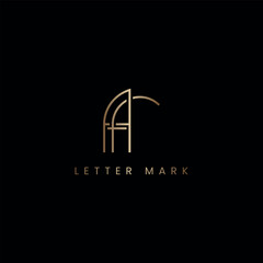 Initial Luxury AF FA Monogram Logo Design, Elegant Lettermark Logo Template.