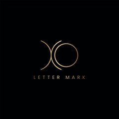 Initial Luxury XO OX Monogram Logo Design, Elegant Lettermark Logo Template.