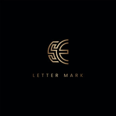 Initial Luxury SE ES Monogram Logo Design, Elegant Lettermark Logo Template.