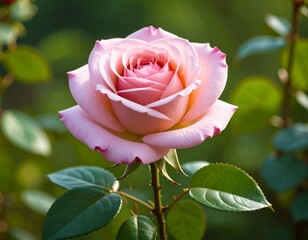 single pink rose