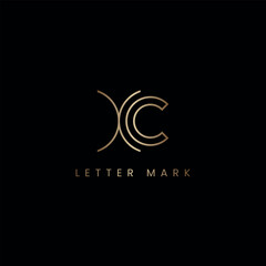 Initial Luxury XC CX Monogram Logo Design, Elegant Lettermark Logo Template.