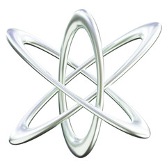 Abstract form PNG Shiny silver 3D shape. Abstract form element set on transparent background. Formas cromadas en 3D. 
