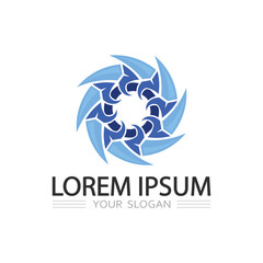 O Shape Logo with Symmetrical Circle Elements for Clean Business Design