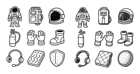 Astronaut Gear Icons