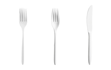 Biodegradable cornstarch utensils ideal for sustainable meals and takeaway packaging isolated on transparent background PNG