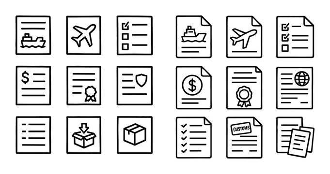 Transportation Document Icons