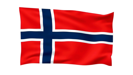 Norway Flag A Stunning Image of the Norwegian National Flag Waving in the Wind,  Symbol of Nordic Heritage and Identity