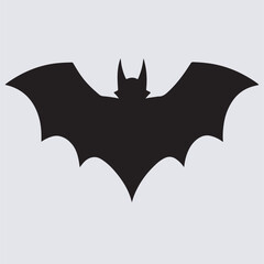 bat icon silhouette vector art illustration, bat Halloween vector