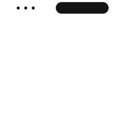 Abstract data panel showing rounded grid with circles and pill-shaped bar, transparent background