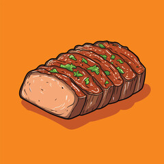Slices of Roasted Meat with a Flavorful Glaze
