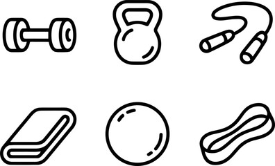 Fitness Equipments Set Strength Cardio Workout Essentials