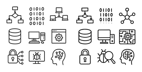 Fototapeta premium Computer Science Icons