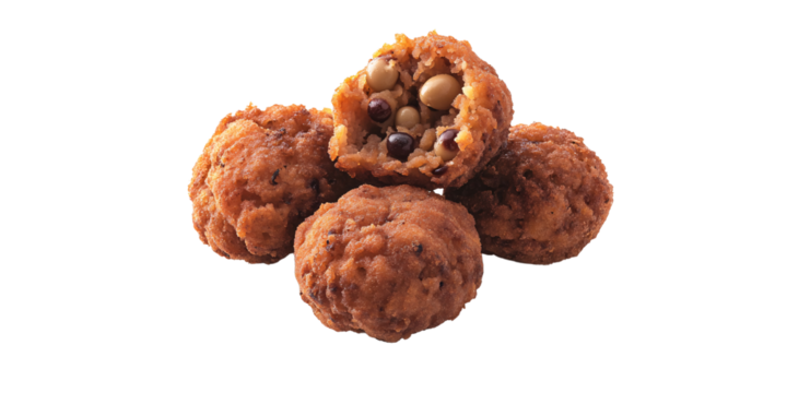 Crispy and Delicious Masala Vada, a popular Indian snack, cut open to reveal lentils and spices Concept of traditional South Indian cuisine and healthy vegetarian food