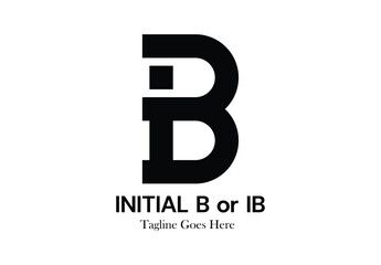 Initial logo letter B or IB