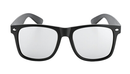 Trendy Square Sunglasses with Modern Frame Design and Dark Lenses Isolated on White Background