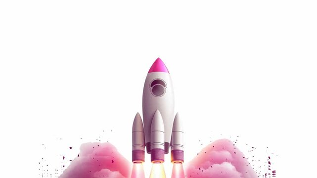 pink space rocket