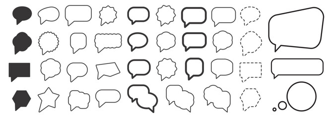 Bubble speech vector icon. Chat symbol, dialog or message balloon, speak cloud shape