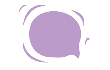 Bubble speech vector icon. Chat symbol, dialog or message balloon, speak cloud shape