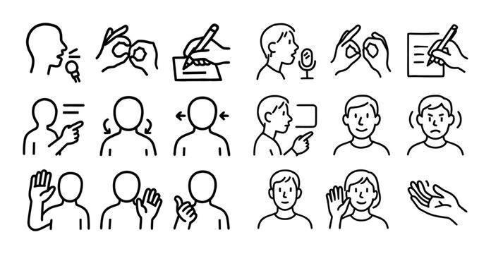 Communication Icons Grid