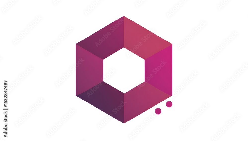 Poster geometric abstract shape with a gradient fill.
