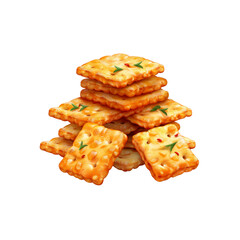 Delicious Herb and Spice Crackers Stack