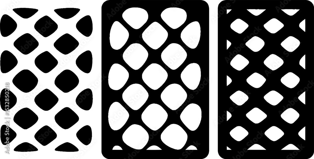 Poster abstract crosshatch patterns in high contrast black and white design element