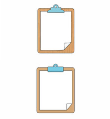 Empty Clipboard with Blank Paper Illustration