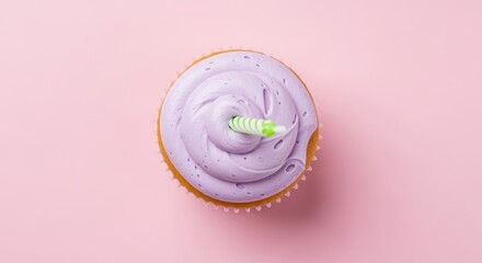 Lavender Cupcake: Delicious Pastel Dessert Photography for Baking Blogs and Food Websites