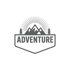 Unique adventure mountain logo Modern and minimalist vector and abstract logo