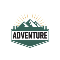 Unique adventure mountain logo Modern and minimalist vector and abstract logo