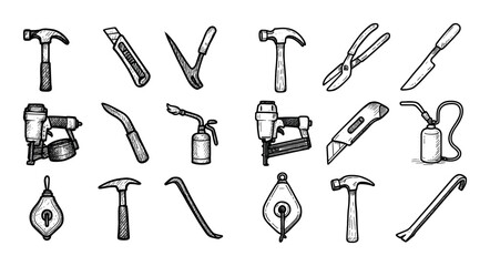 Roofing Tools Icons