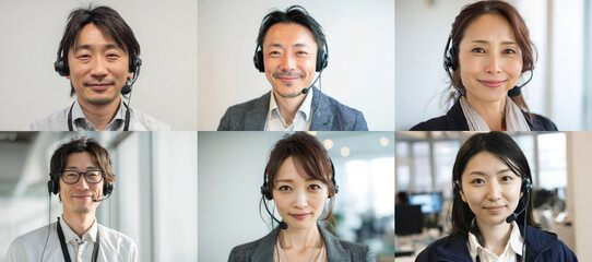 ビデオ通話に参加する男女混合のリアルなチーム